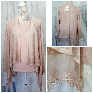 Antique Rose Draped Cardigan